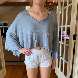 Altard State Blue Flowy Blouse